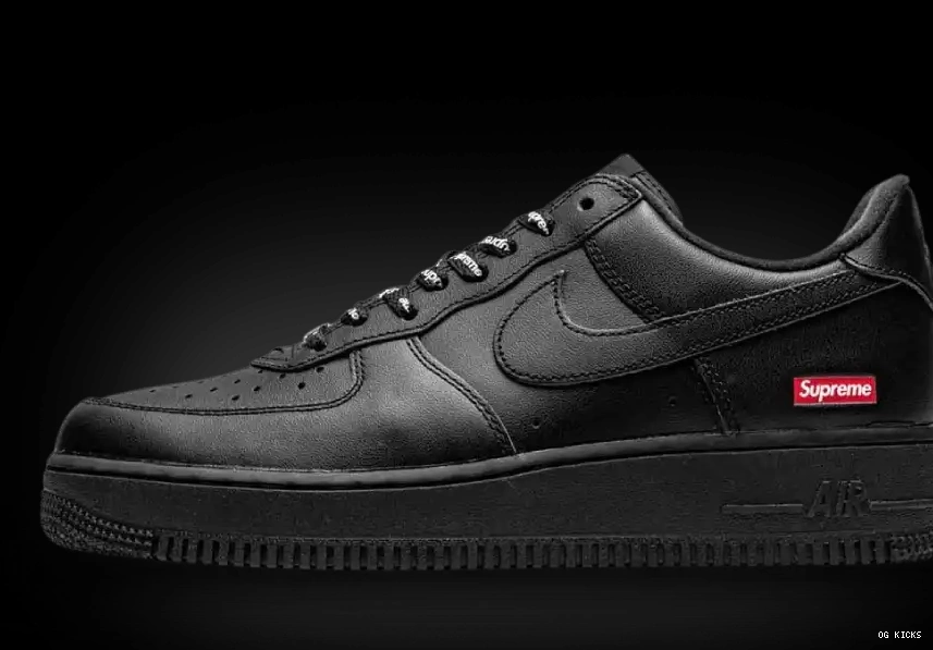 Low Supreme 1 Force Nike Air Black 0701